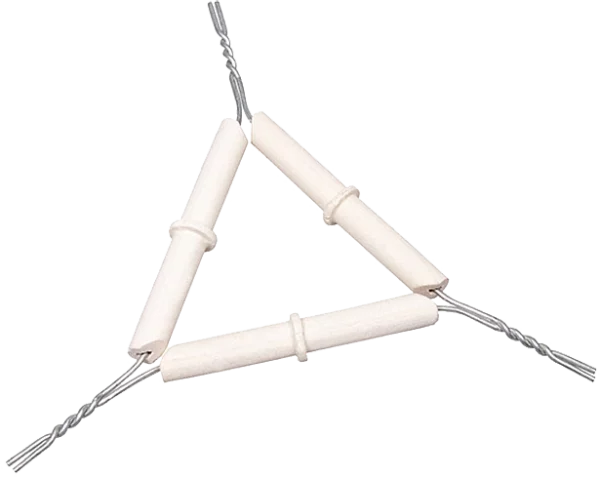 Triangles, Iron Wire (16ga) galvanized with flanged pipe stems