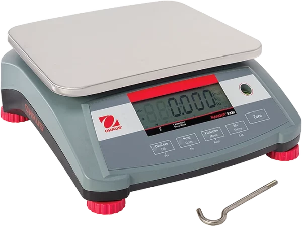 Ohaus Ranger 3000 Compact Bench Scales, 2,000 to 3,900g