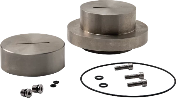 Permeability Cell Top Cap/Base Pedestal Set, Stainless Steel